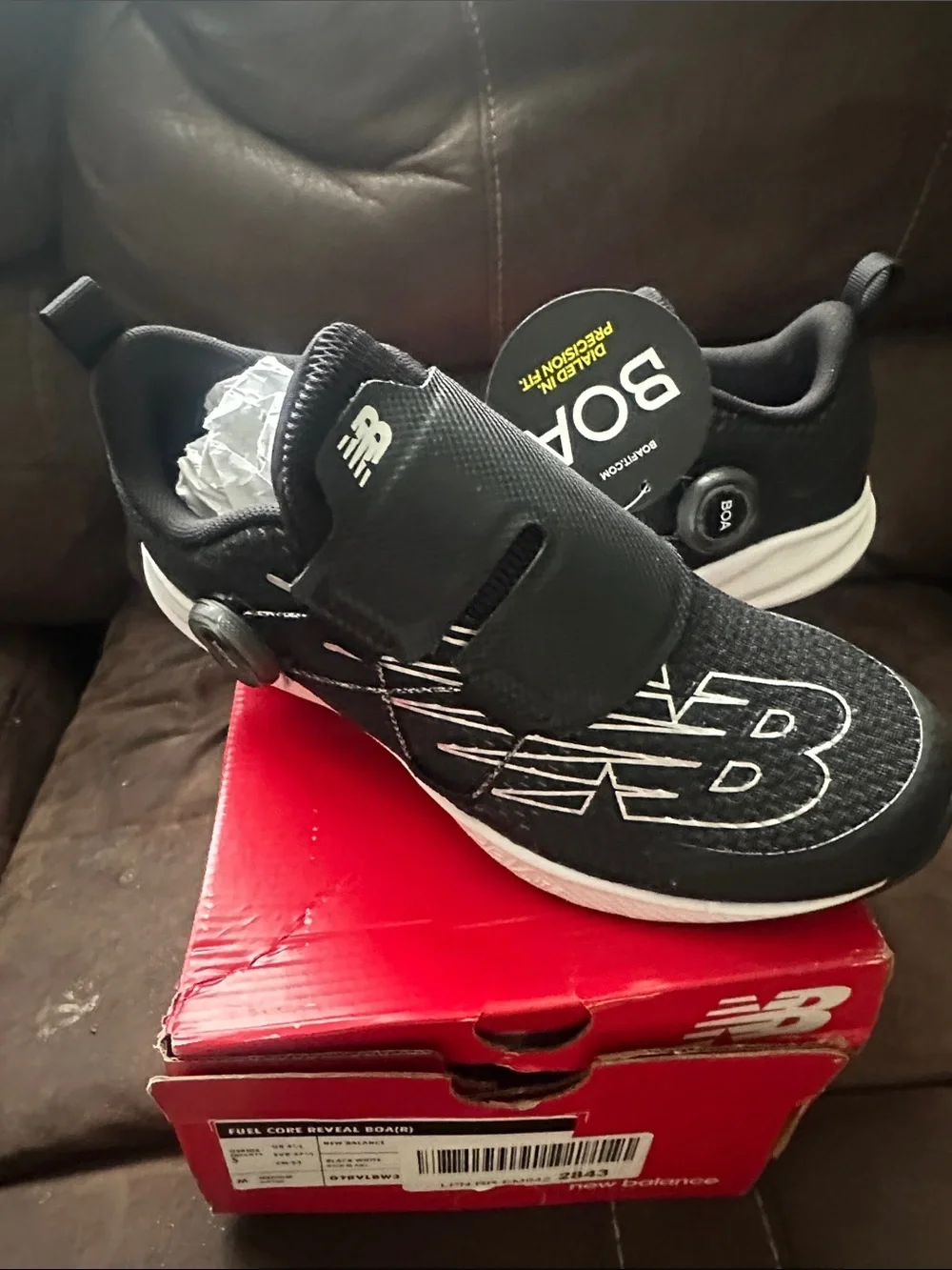 New Balance Kids Black and White BOA Sneaker